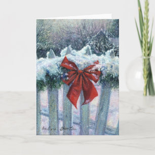 "Bow In the Snow" Blank Note Card