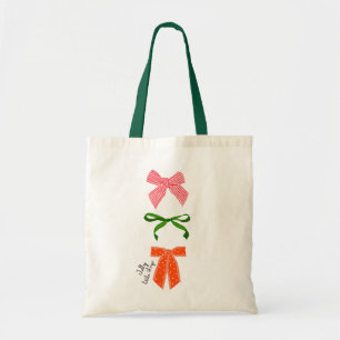 Bow Jolly Little Things Christmas Tote Bag