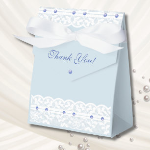 Bow Lace Something Blue before I do Bridal Shower Favour Box