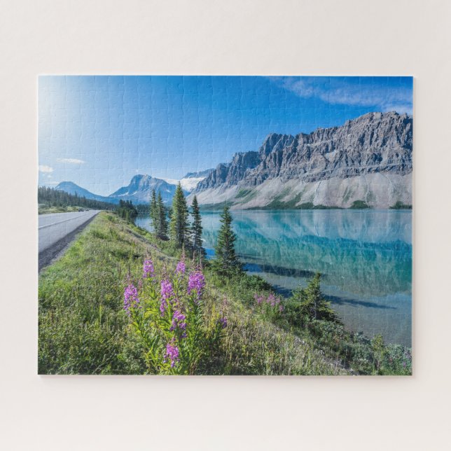 Bow Lake Banff National Park Canada Travel Jigsaw Puzzle (Horizontal)