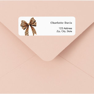 Bow leopard return address  return address label