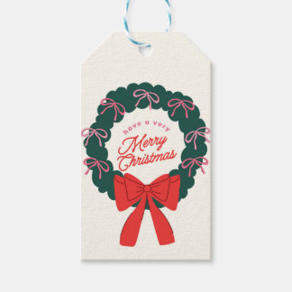 Bow Merry Christmas  Gift Tags