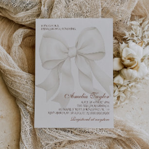 Bow Neutral Bridal Shower Invitation