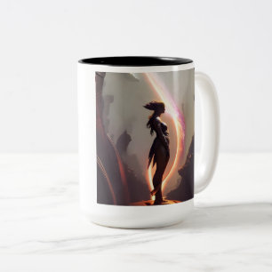 Bow of Fire Two-Tone Coffee Mug