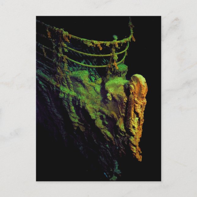 Bow of the Titanic as Seen From MIR I Submersible Postcard (Front)