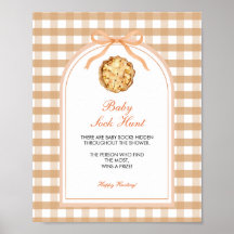 Bow Our Little Cutie Pie Baby Sock Game