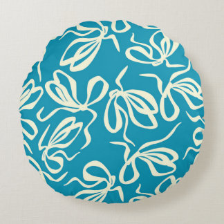 Bow pattern, Seamless texture. For fashion prints  Round Cushion