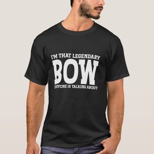 Bow Personal Name First Name Funny Bow T-Shirt (Front)