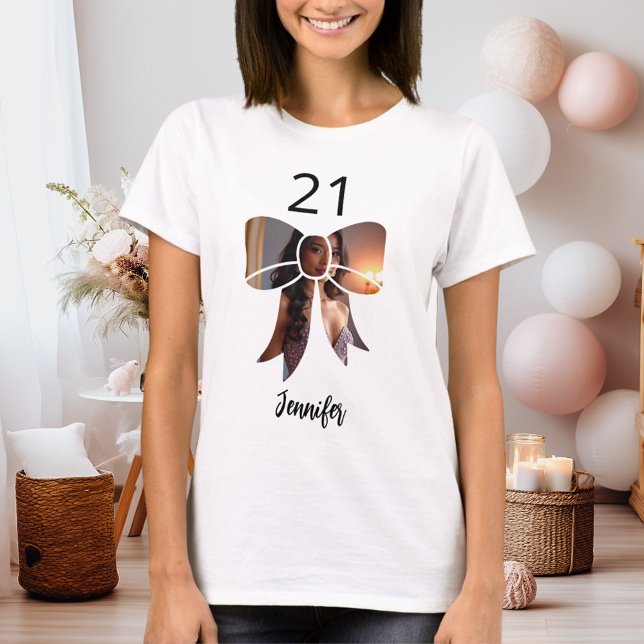 Bow photo Birthday T-Shirt (Creator Uploaded)