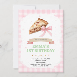 Bow pie birthday party invitation
