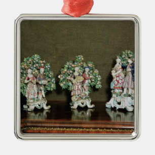 Bow porcelain figures, 1761 metal tree decoration