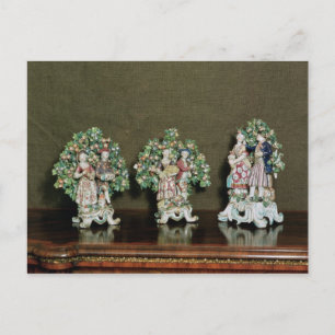 Bow porcelain figures, 1761 postcard