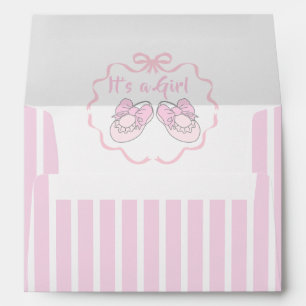 Bow Ribbon Its a Girl Baby  Envelope