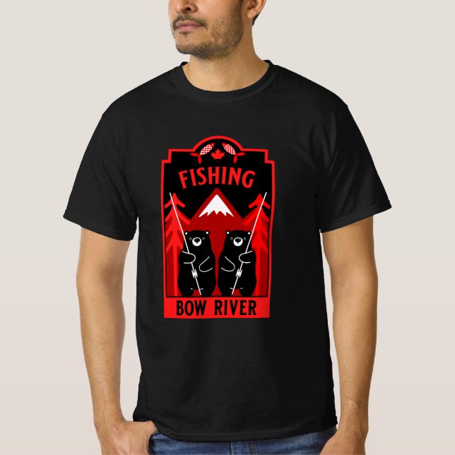  Bow River Fishing Canada T-Shirt (Front)