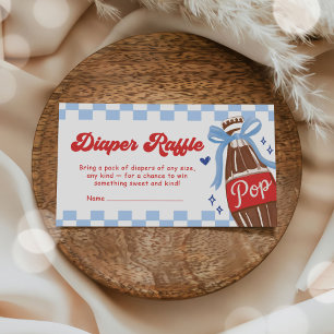 Bow She's Ready to Pop Baby Shower Diaper Raffle Enclosure Card