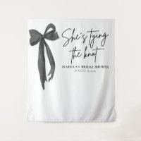 Bow She's Tying the Knot Bridal Shower Backdrops