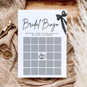 Bow She's Tying the Knot Bridal Shower Bingo Game Invitation