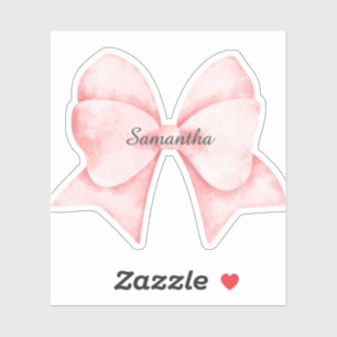 Bow Sticker, Any Name, Baby, Kids, Girl