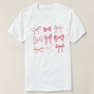 Bow T Shirt, Pink Bow Shirt, Cute Ribbon Shirt