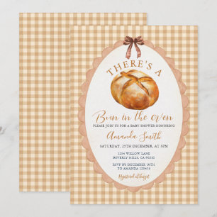 Bow There's a Bun in the Oven Bakery Baby Shower Invitation
