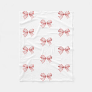 Bow Throw  Fleece Blanket