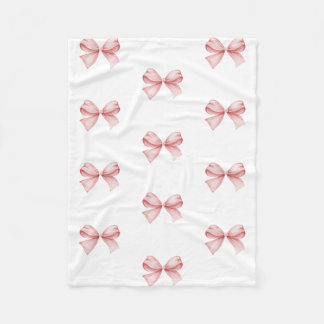 Bow Throw  Fleece Blanket