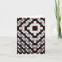 Bow Tie 9-Patch Quilt Personalised Greeting Card