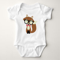 Bow Tie and Glasses Hipster Brown Fox