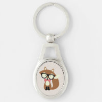 Bow Tie and Glasses Hipster Brown Fox