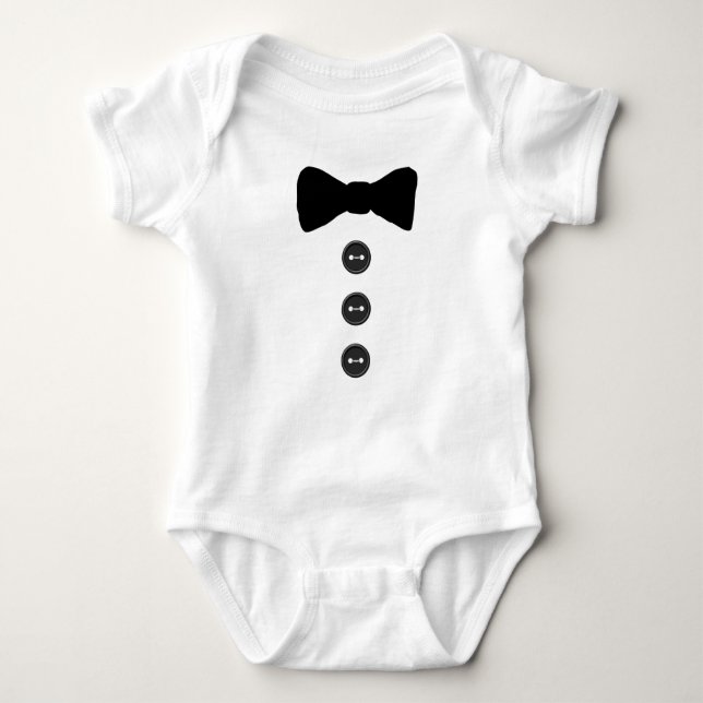 Bow Tie Baby Boy's Bodysuit (Front)