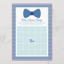 Bow Tie Baby Shower Bingo Cards