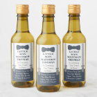 Bow Tie Baby Shower Mini Wine Bottle Labels