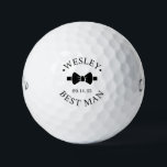 Bow Tie Best Man Golf Balls<br><div class="desc">These golf balls are a great favor for the best man in your wedding. They feature a black bow tie with the best man's name and the words Best Man in a modern CAP font along with the wedding date. They'd be great for a bachelor party or weekend. The job...</div>