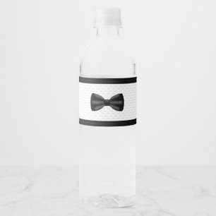 Bow Tie Birthday Baby Shower Water Bottle Label