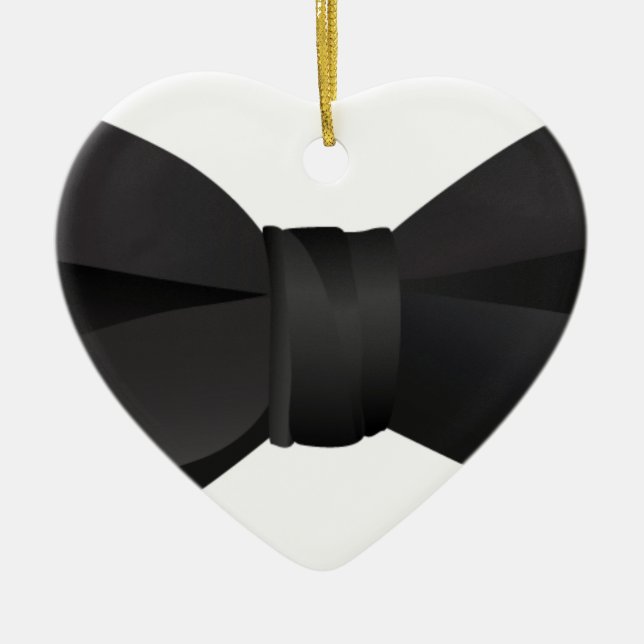 bow tie bowtie ceramic ornament (Front)
