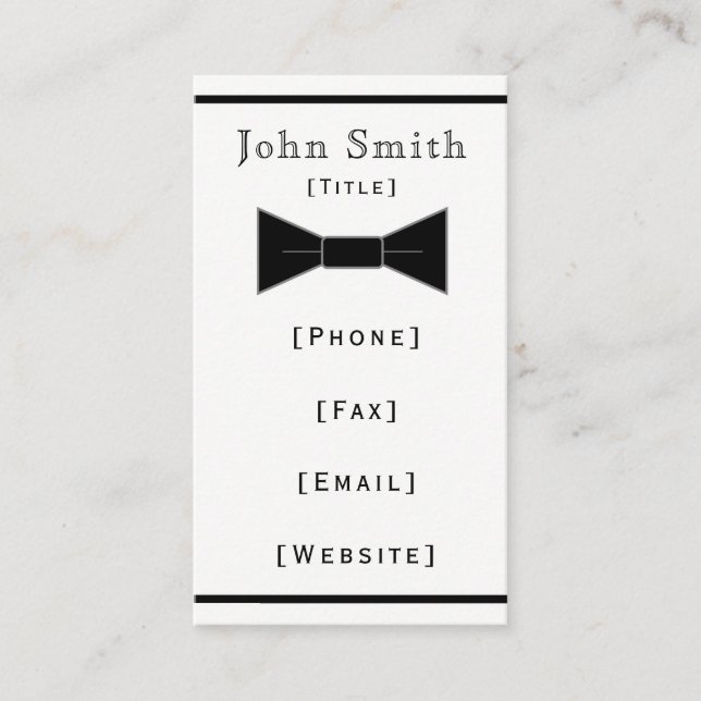 Bow Tie Business Card (Front)