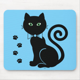 Bow Tie Cat Mouse Pad