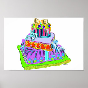 bow tie fancy cake poster