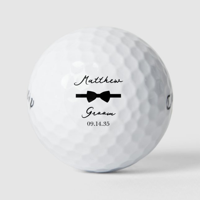 Bow Tie Groom Golf Balls (Front)