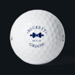 Bow Tie Groom Golf Balls<br><div class="desc">These golf balls are a great favor for the groom in your wedding. They feature a blue bow tie with the groom's name and the word Groom in a modern CAP font along with the wedding date. They'd be great for a bachelor party or weekend. The job title can be...</div>