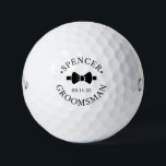 Bow Tie Groomsman Golf Balls<br><div class="desc">These golf balls are a great favor for the groomsman in your wedding. They feature a black bow tie with the groomsman's name and the word Groomsman in a modern CAP font along with the wedding date. They'd be great for a bachelor party or weekend. The job title can be...</div>