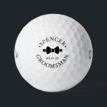 Bow Tie Groomsman Golf Balls<br><div class="desc">These golf balls are a great favor for the groomsman in your wedding. They feature a black bow tie with the groomsman's name and the word Groomsman in a modern CAP font along with the wedding date. They'd be great for a bachelor party or weekend. The job title can be...</div>