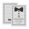Bow Tie Identity Grey Ring Bearer Request Card