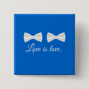 BOW TIE LOVE -.png 15 Cm Square Badge