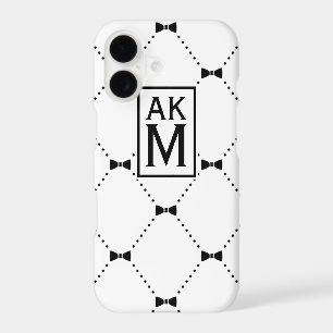 Bow Tie Pattern Custom Monogram iPhone 7 Plus Case