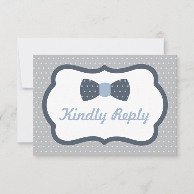 Bow Tie RSVP Card, Reply Card (Front)