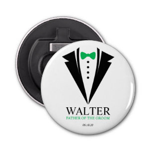 Bow Tie Tuxedo "Father of the Groom" Personalised Bottle Opener