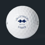 Bow Tie Usher Golf Balls<br><div class="desc">These golf balls are a great favor for the ushers in your wedding. They feature a blue bow tie with the usher's name and the word Usher in a modern CAP font along with the wedding date. They'd be great for a bachelor party or weekend. The job title can be...</div>