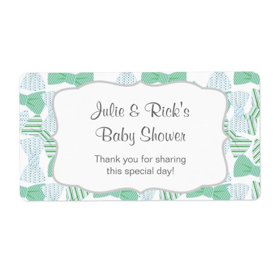 Bow Tie Water Bottle Favour bowties- customise Shipping Label