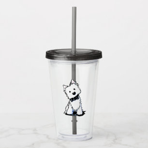 Bow Tie Westie Boy Acrylic Tumbler